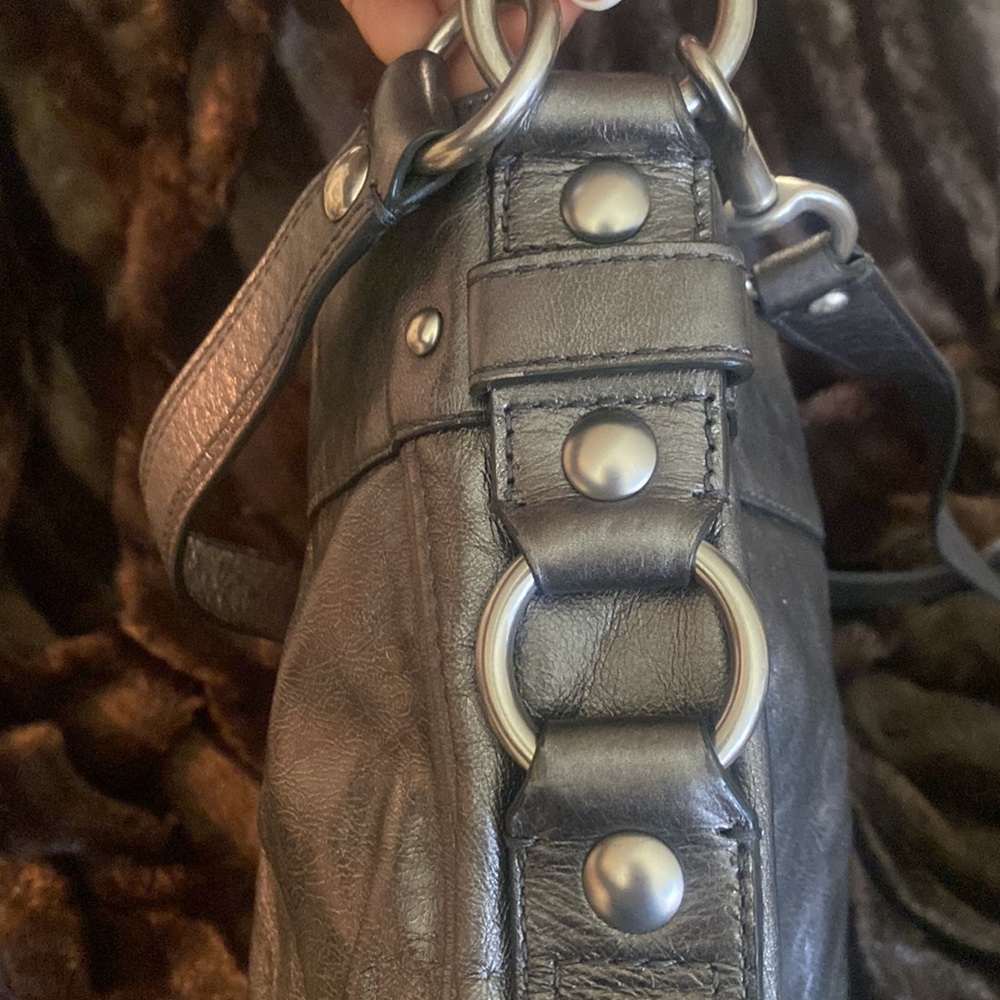 Metallic Gray Coach Purse - Picture 4 of 5
